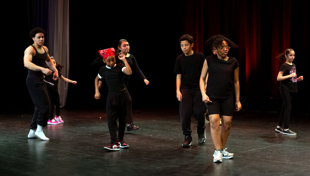 CMDE Hip Hop class performing at Fair Lawn community Center