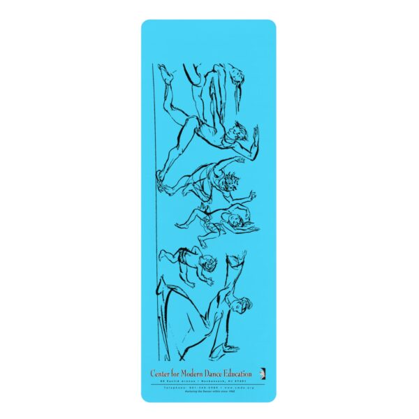 Line Drawing Dancers Rubber Yoga Mat | Dance Illustration Mat
